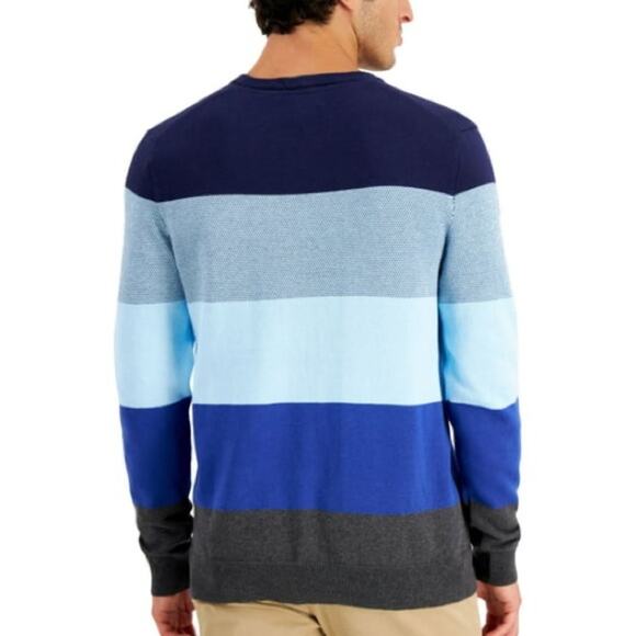 Club Room blue tone color block sweater Size S - Picture 7 of 9